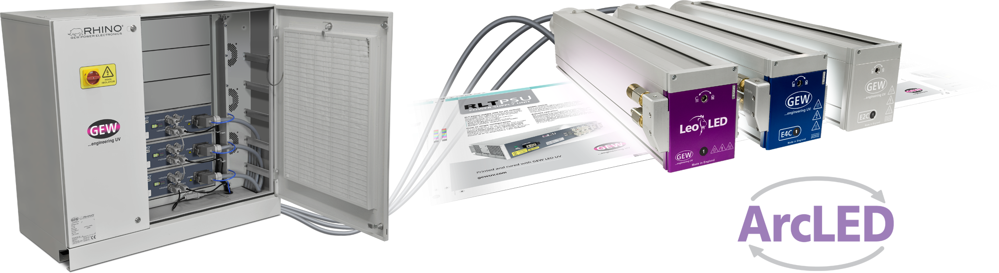Стек шкафов Rhino ArcLED LeoLED E4C и E2C и ArcLED